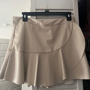 TAN IMPECCABLE PIG WRAP SKORT